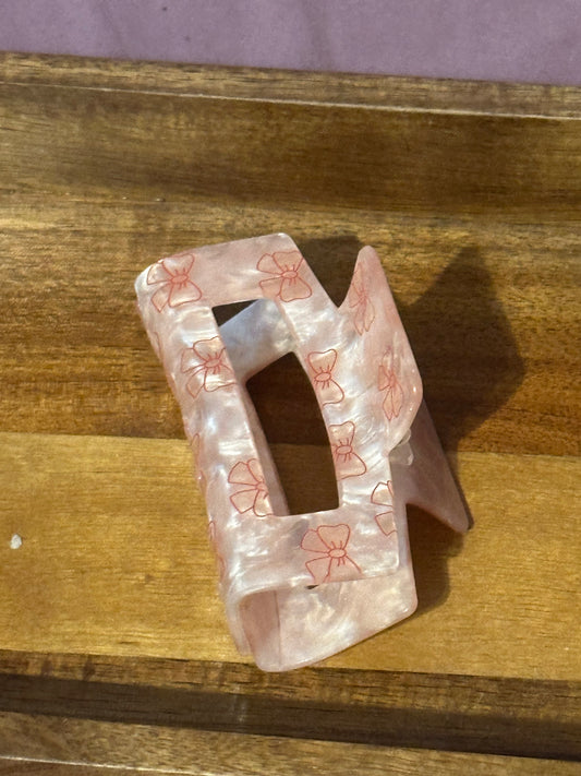 Jumbo Bow Rectangle Claw Clip